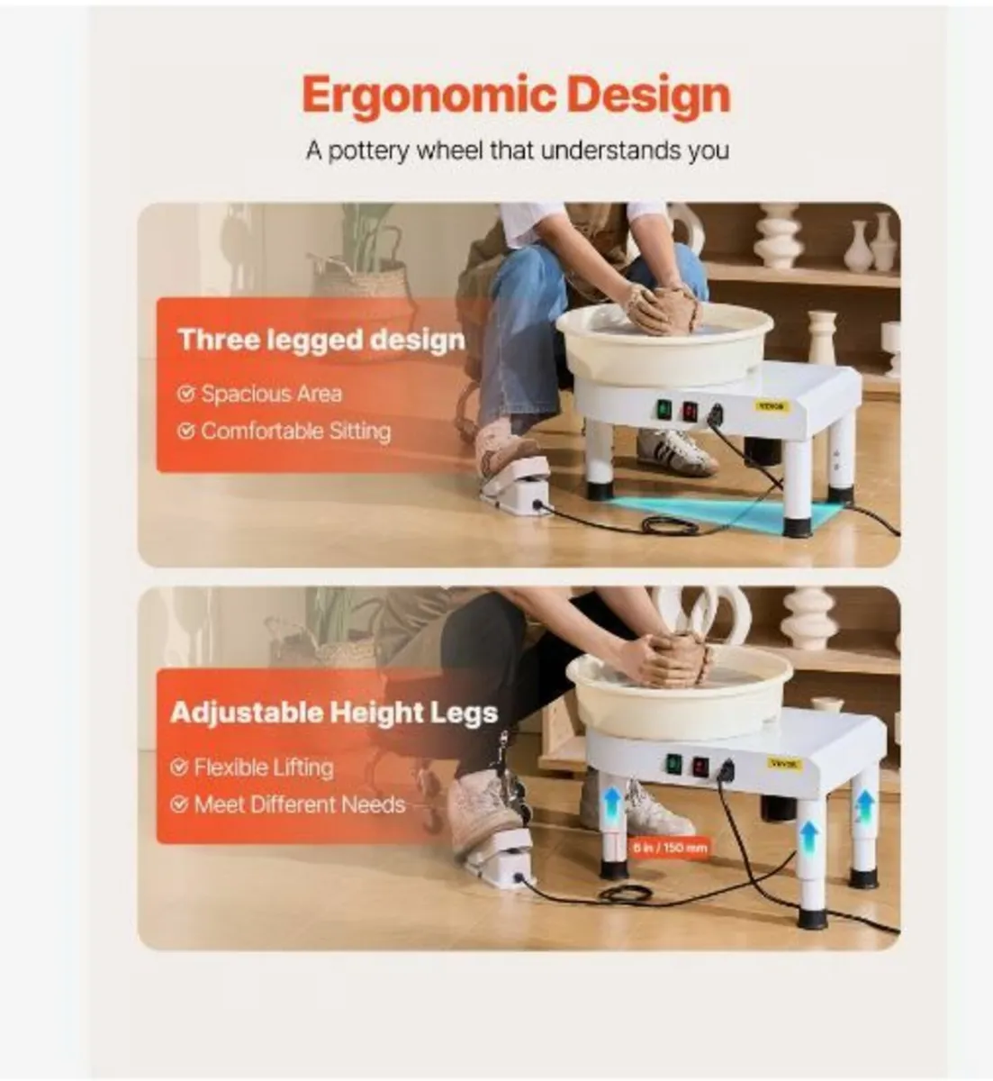 Pottery Wheel, 35 cm Ceramic Wheel Forming - Image 4