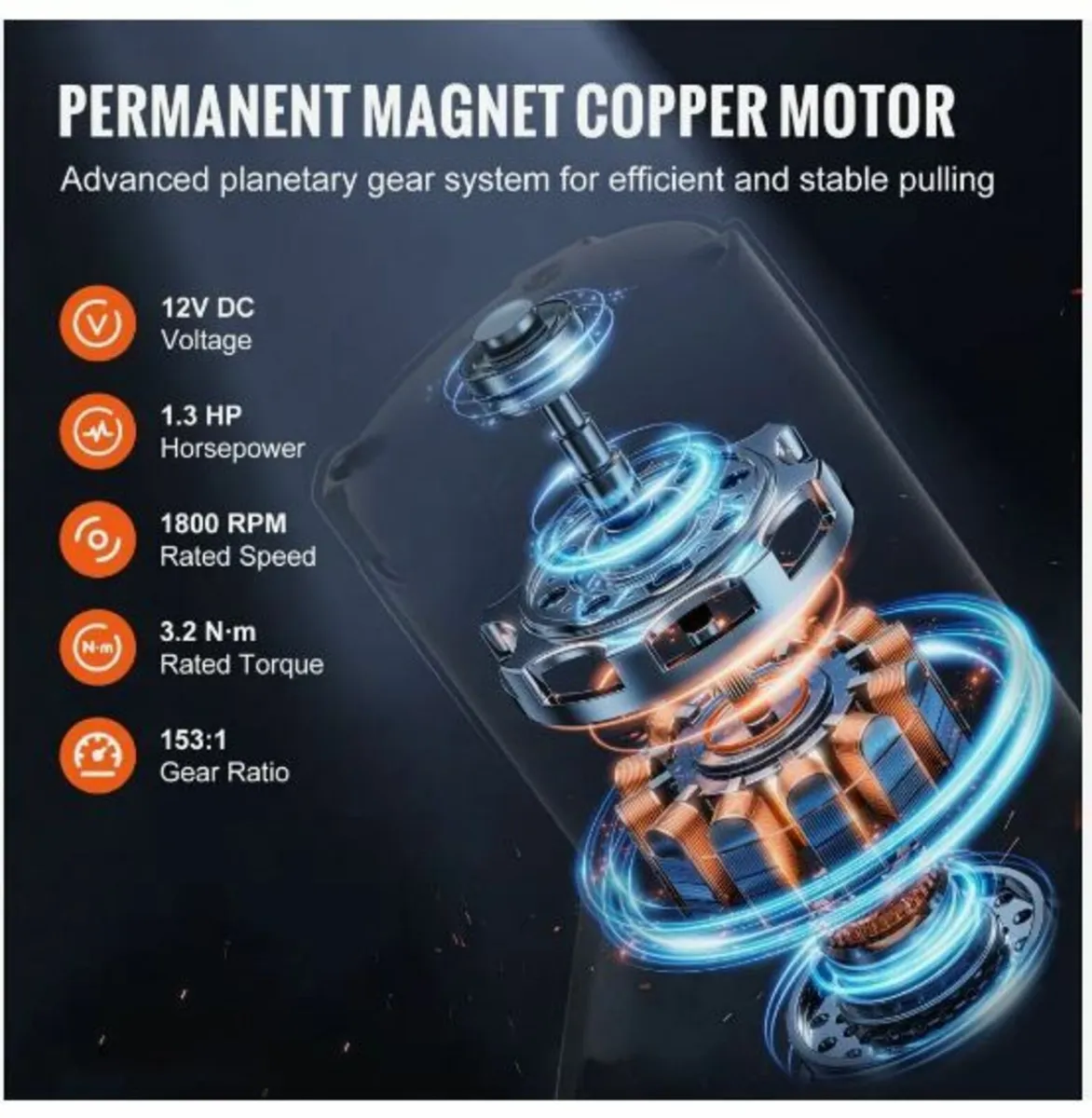 Electric Winch ATV UTV 1814.4 kg Steel - Image 3