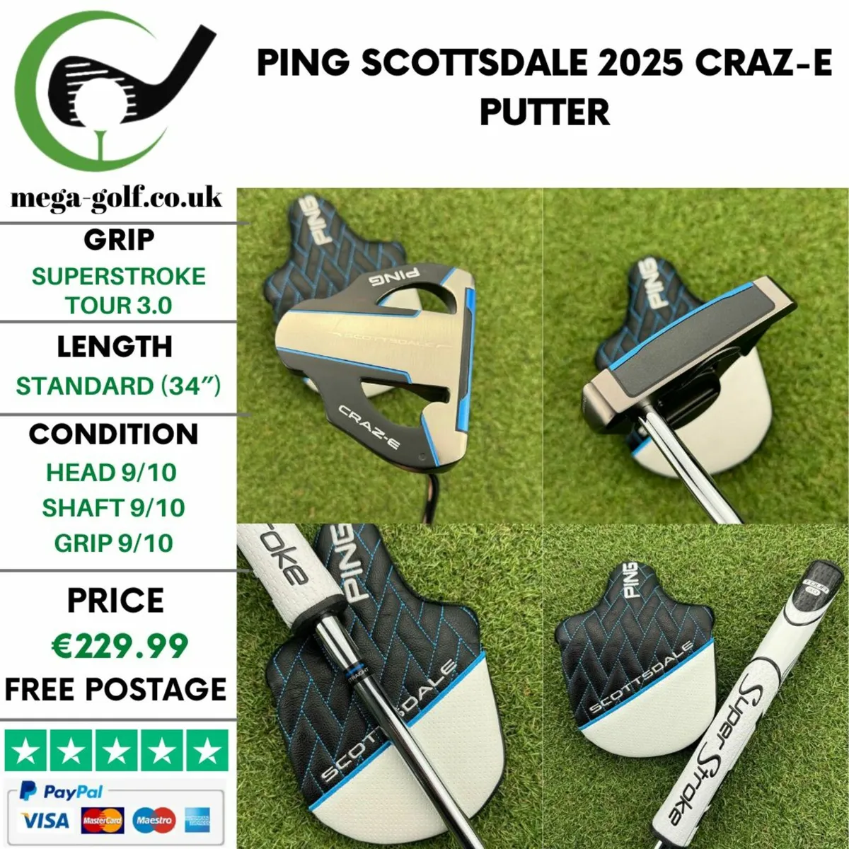 Ping Scottsdale 2025 Craz-E Putter / 34″ - Image 1
