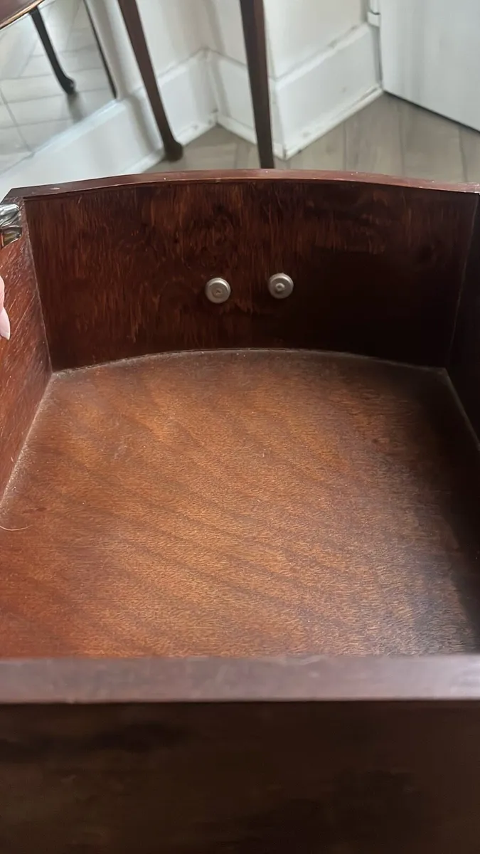 A mahogany console table cabriole legs - Image 2