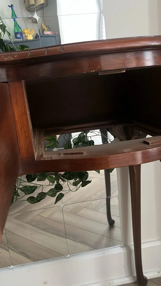 A mahogany console table cabriole legs - Image 4