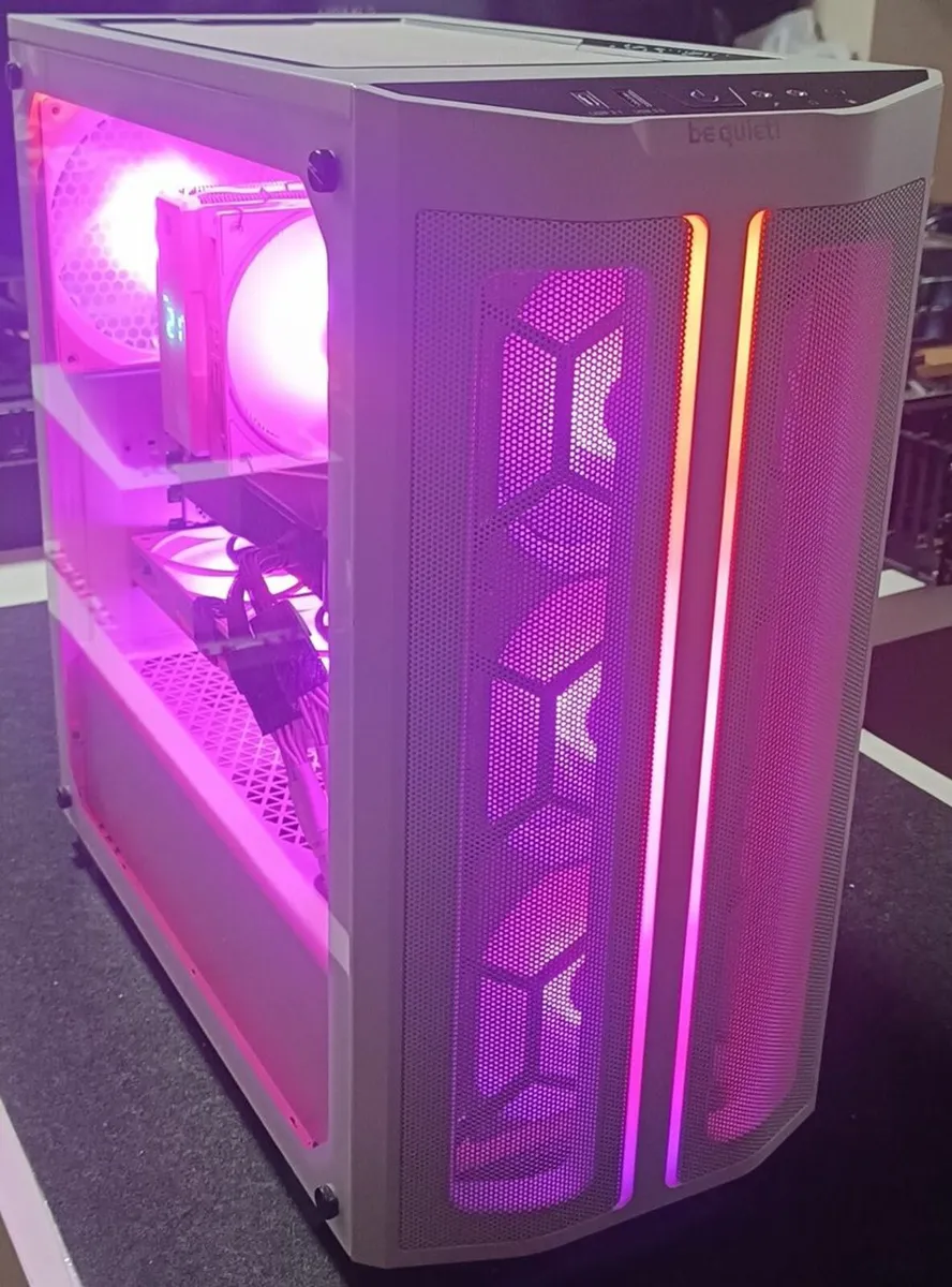 White BeQuiet 500 i5-13Gen RTX 3080 Gaming PC - Image 1