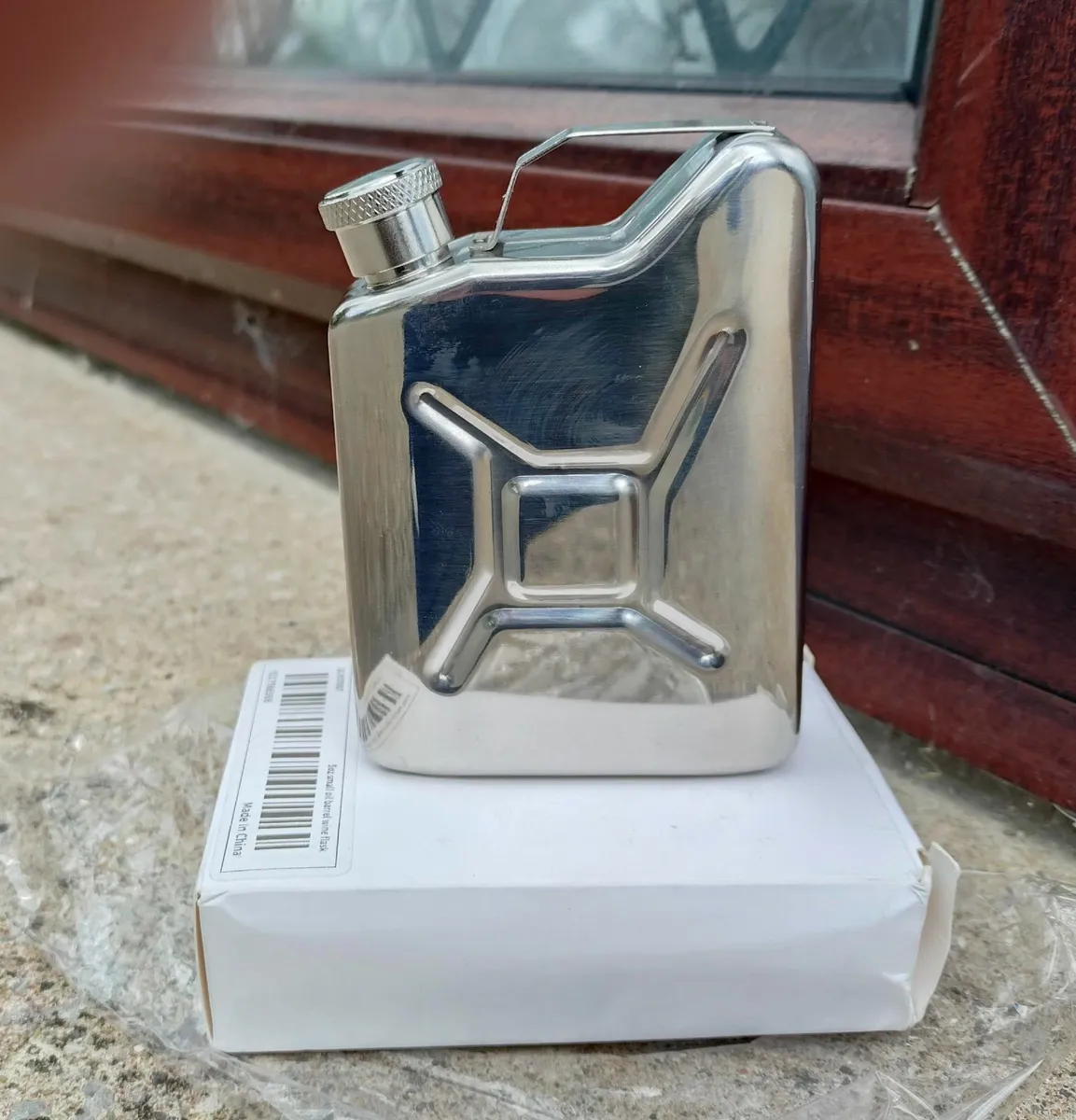 Stainless Steel Hip Flask/lookalike Jerry Can NEW. - Image 1