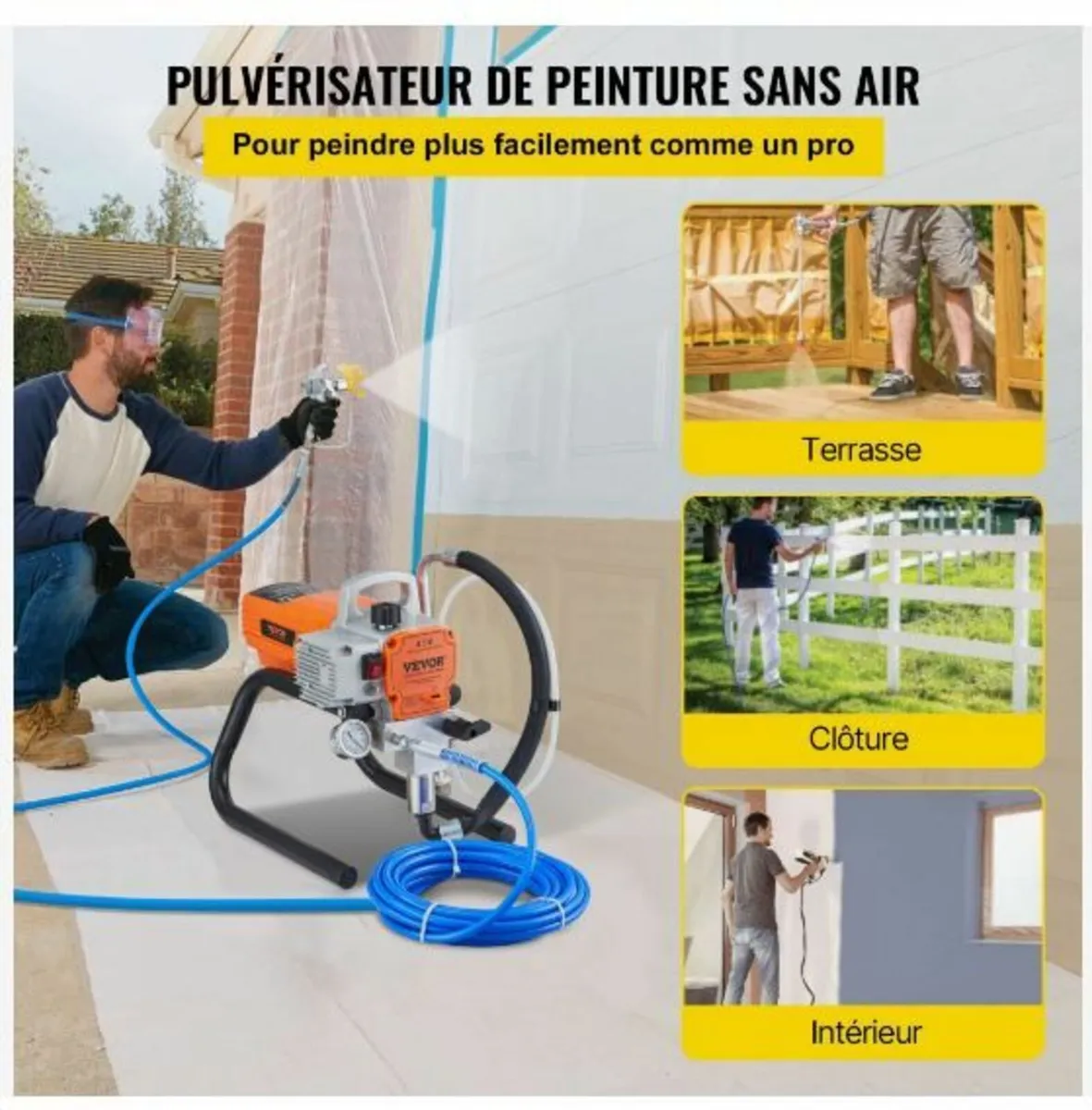 Pro Airless Wall Paint Sprayer, 1800W - Image 2