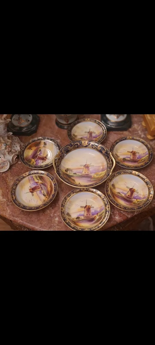 Antique Japanese desert service POSTAGE AVAILABLE - Image 1