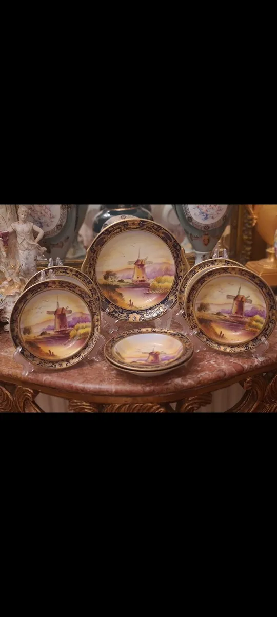 Antique Japanese desert service POSTAGE AVAILABLE - Image 4