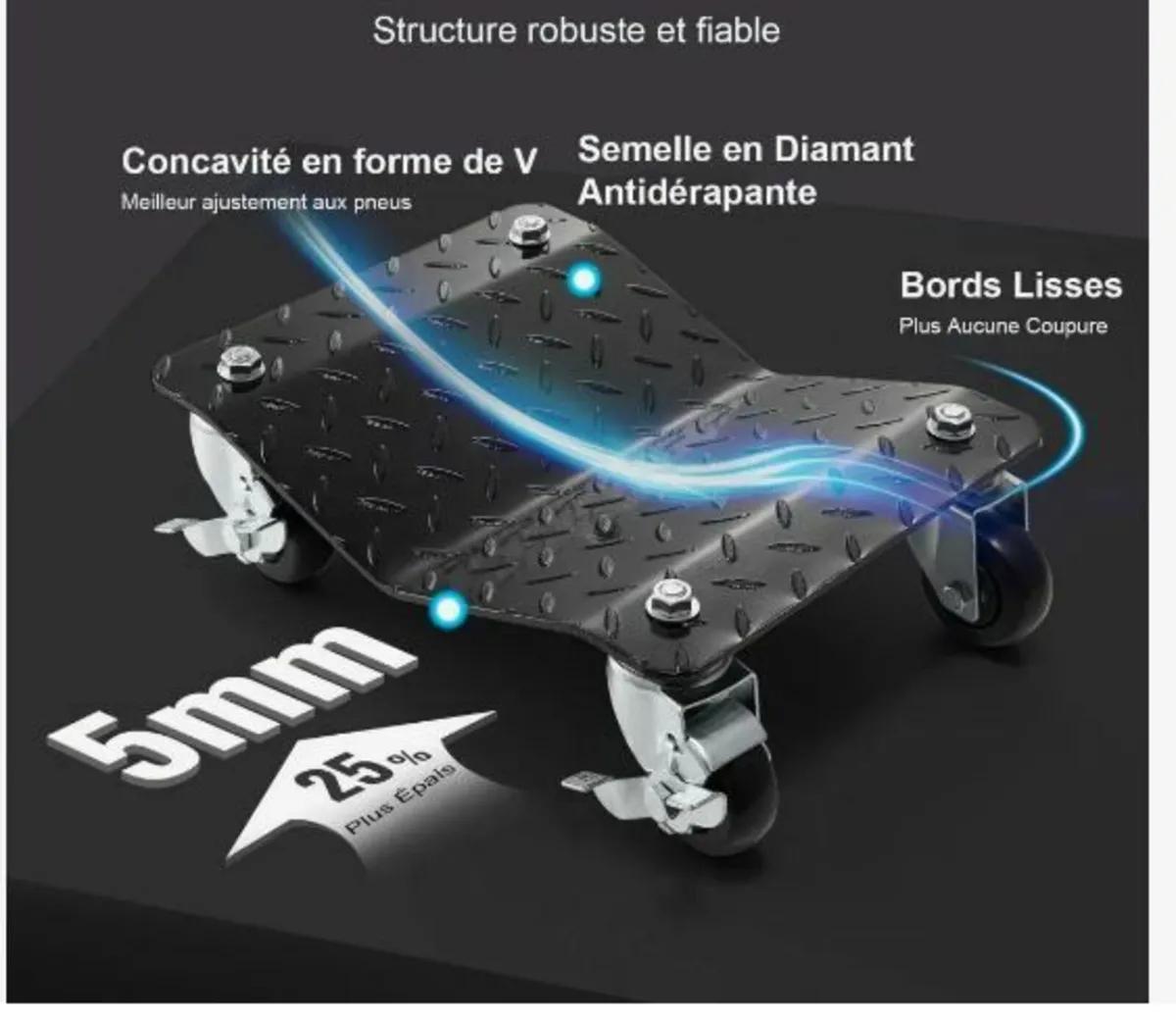Car Dolly Wheel Tire Dolly 4 PCS Heavy - Image 4