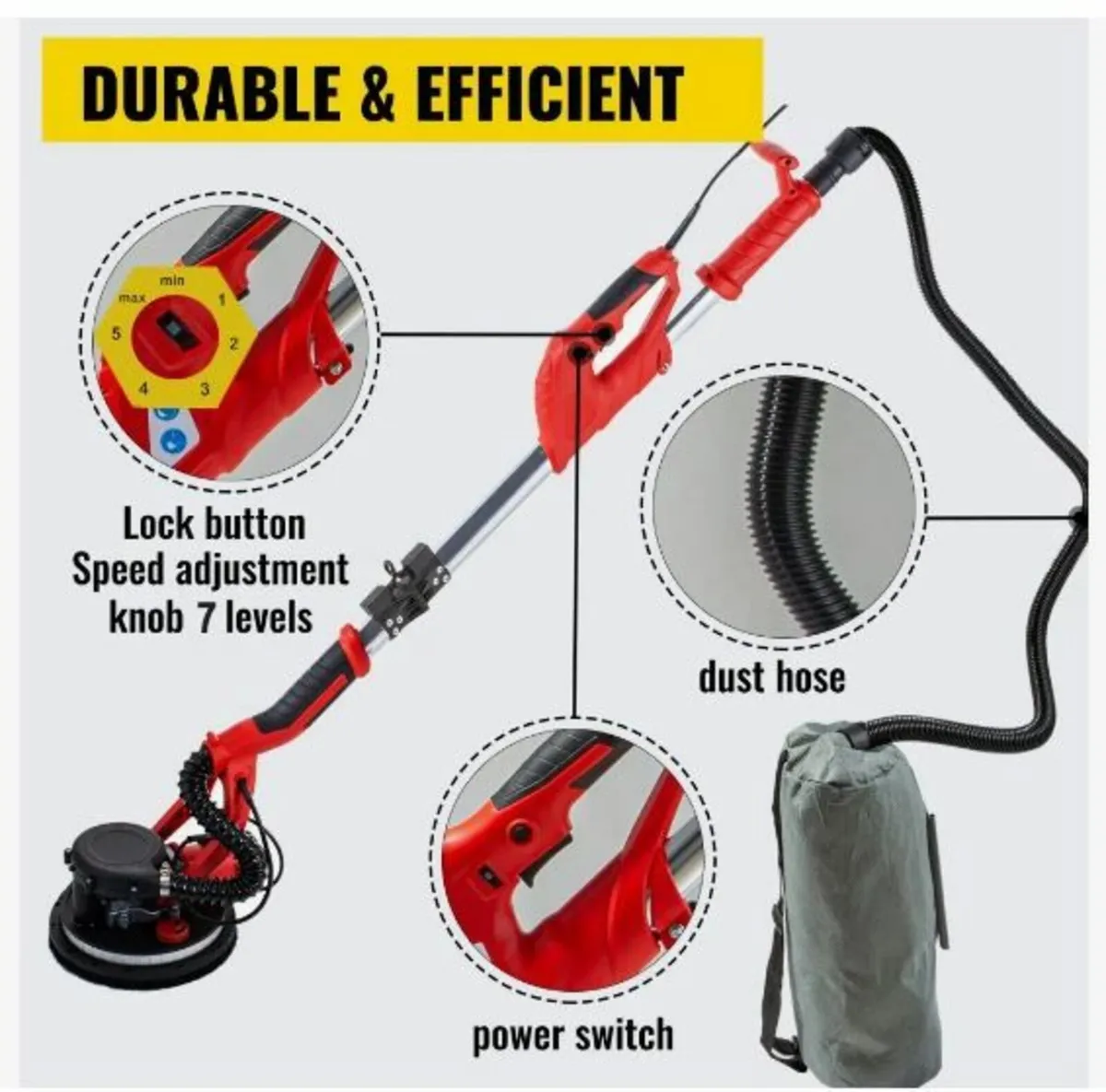 Drywall Sander 750W, Electric Drywall Sander - Image 3