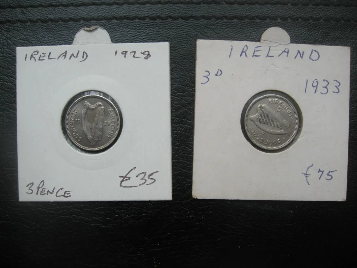 Irish 3d Three Pence Coins - Various Prices - Image 2