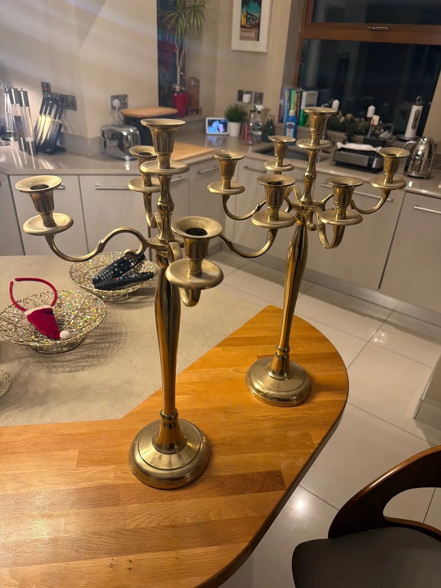 Gold Candelabras - Image 1