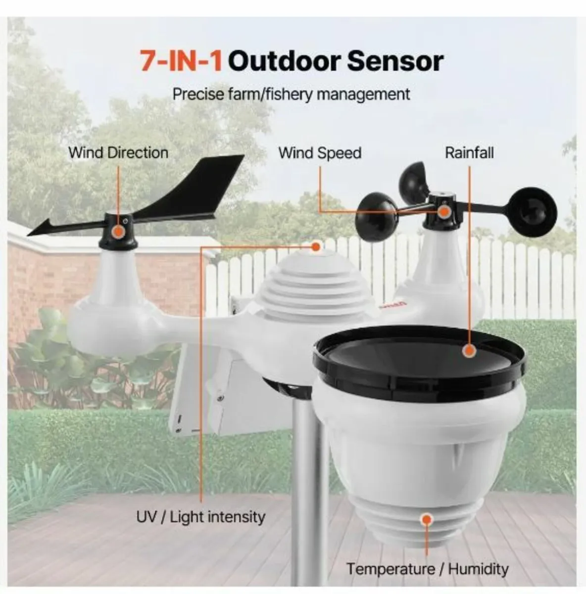 7-in-1 Wi-Fi Weather Station 186mm - Image 2