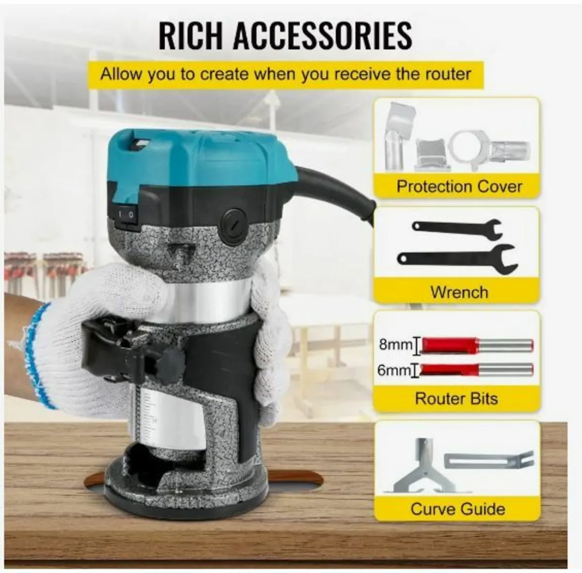 Router Tool, 710W Wood Router - Image 4