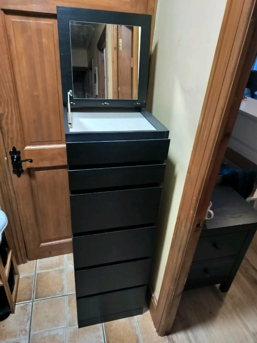 Chest of 6 drawers Malm black-brown - Image 2