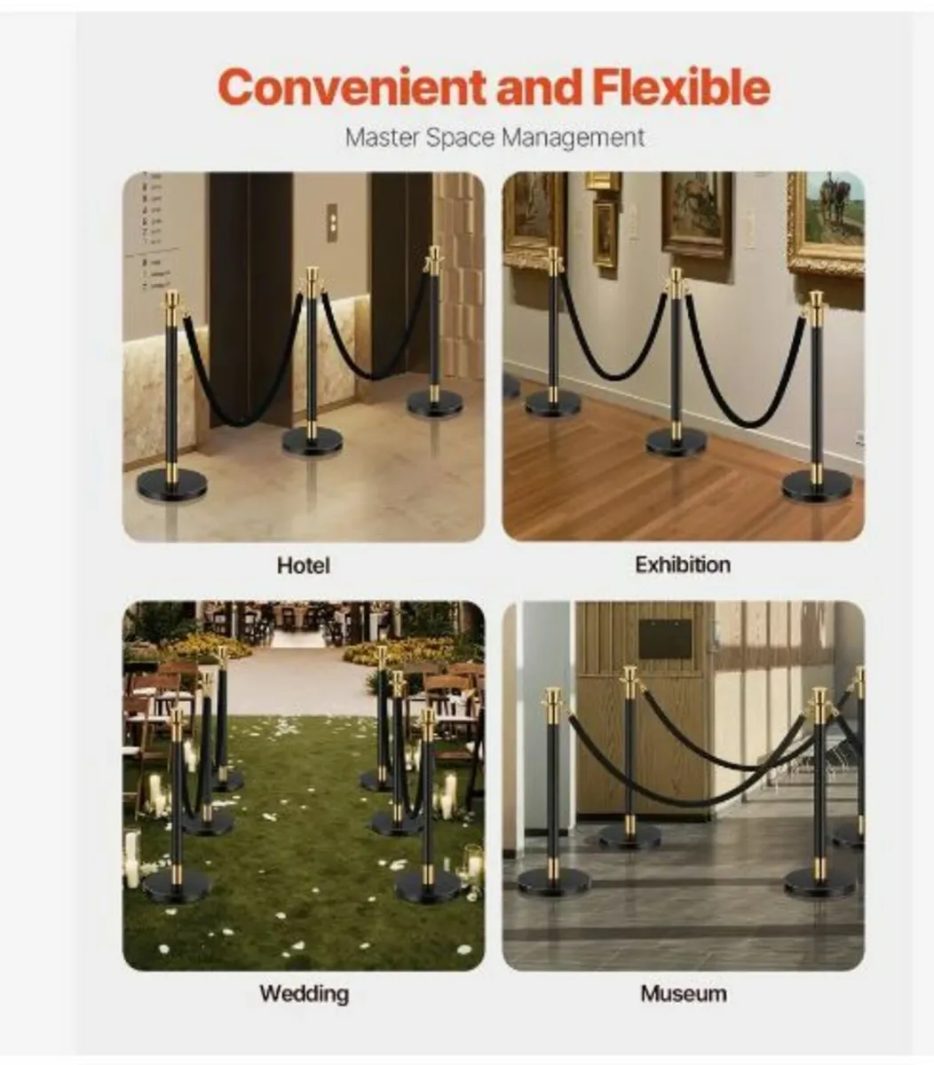 Stanchion Post, 6 Pcs Crowd Control - Image 2