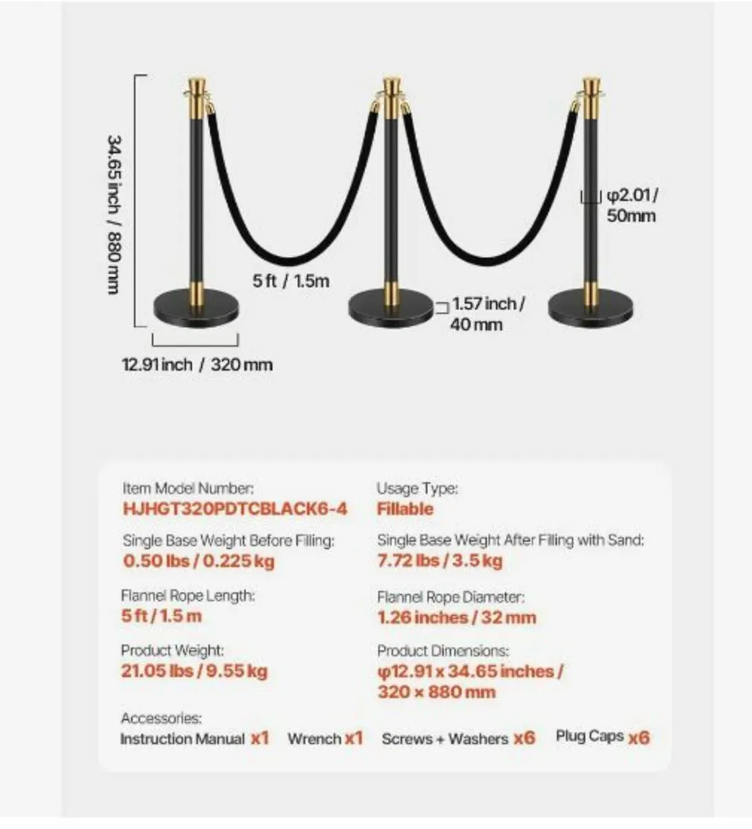 Stanchion Post, 6 Pcs Crowd Control - Image 4
