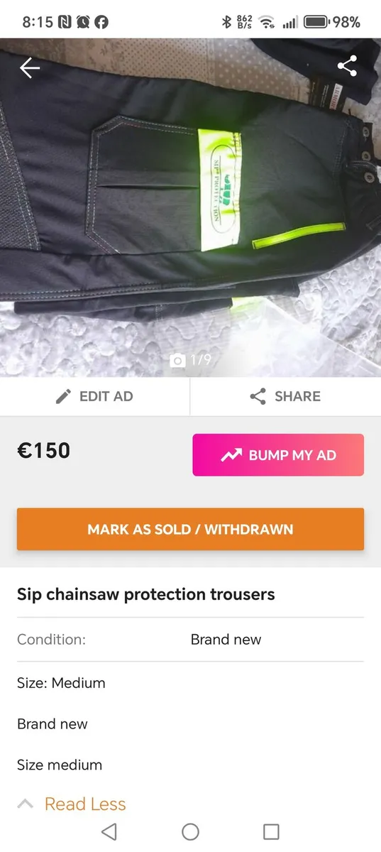 SIP chainsaw trousers