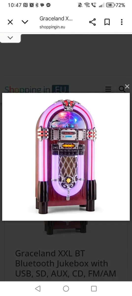 Juke box with working lights and radio - Image 1