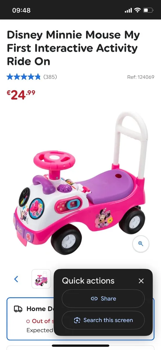 Minnie Mouse ride on toy bus - Image 1