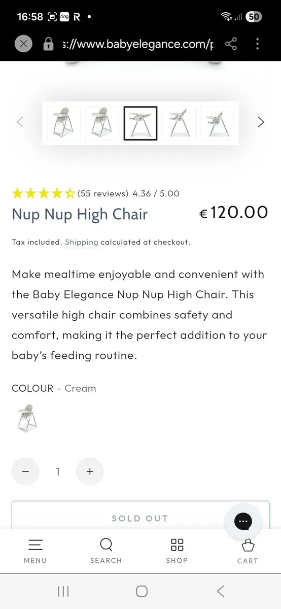 Baby highchair  New - Image 2
