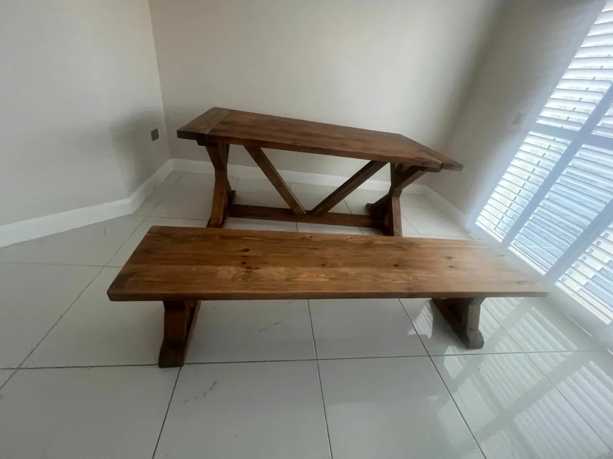 Dining Table and Bench - Image 2