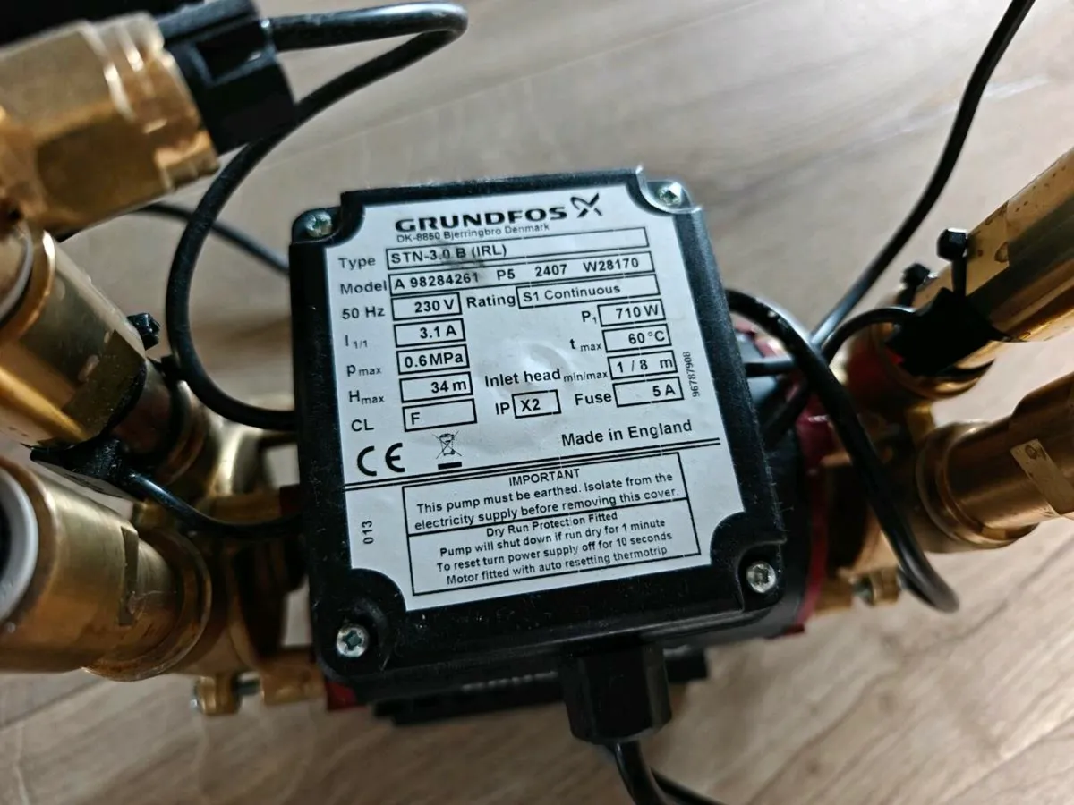 Grundfos > STN-3.0B Twin Ended Shower Pump 3 bar - Image 3