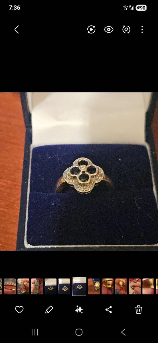 9ct gold ladies ring - Image 1