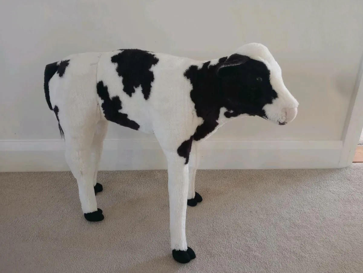 26 inch long Black Plush Calf/Cow - Image 1