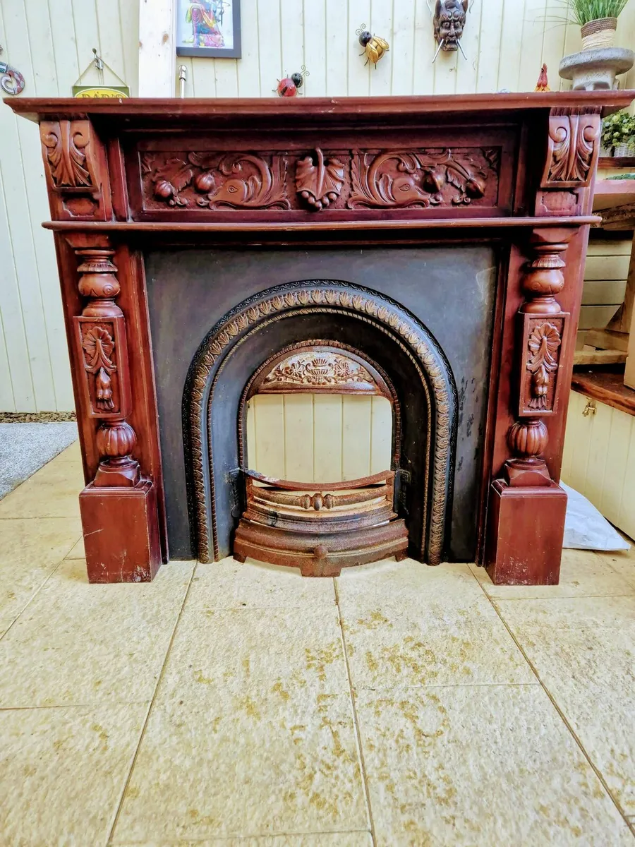 Cast iron fireplace and surround - Image 2