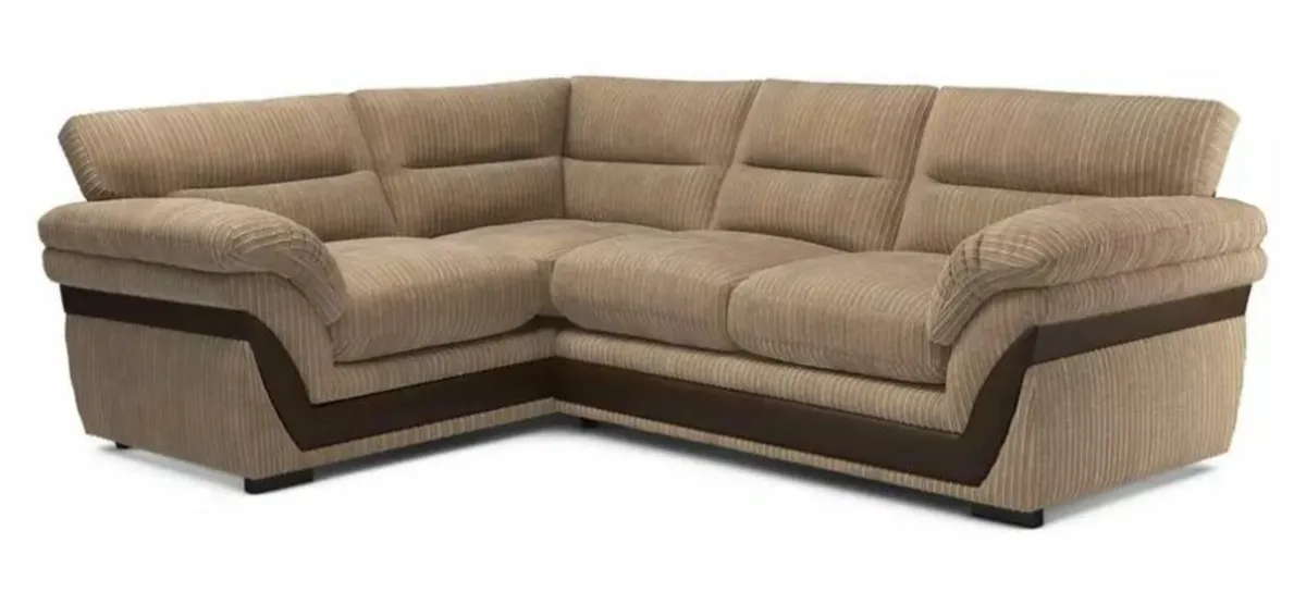 REDUCED: Jumbo Cord 2 Piece Corner Sofa - Image 2