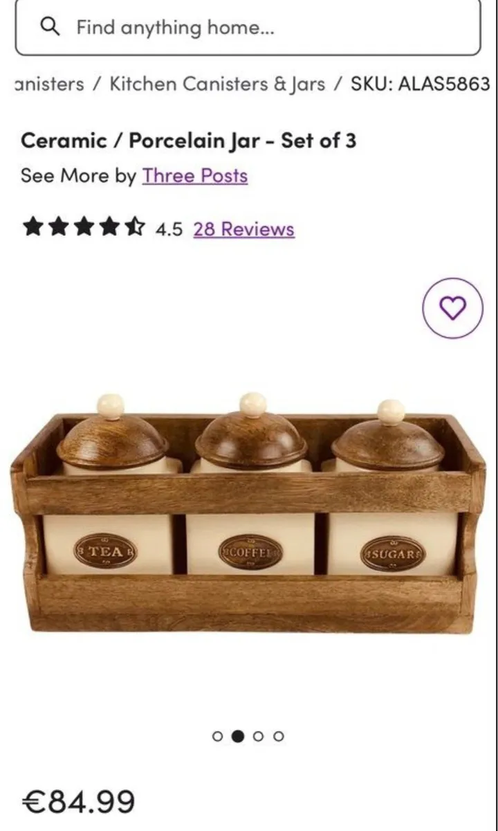 Wooden and ceramic kitchen rack New price €85 - Image 2