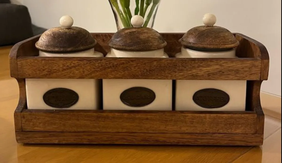 Wooden and ceramic kitchen rack New price €85 - Image 3