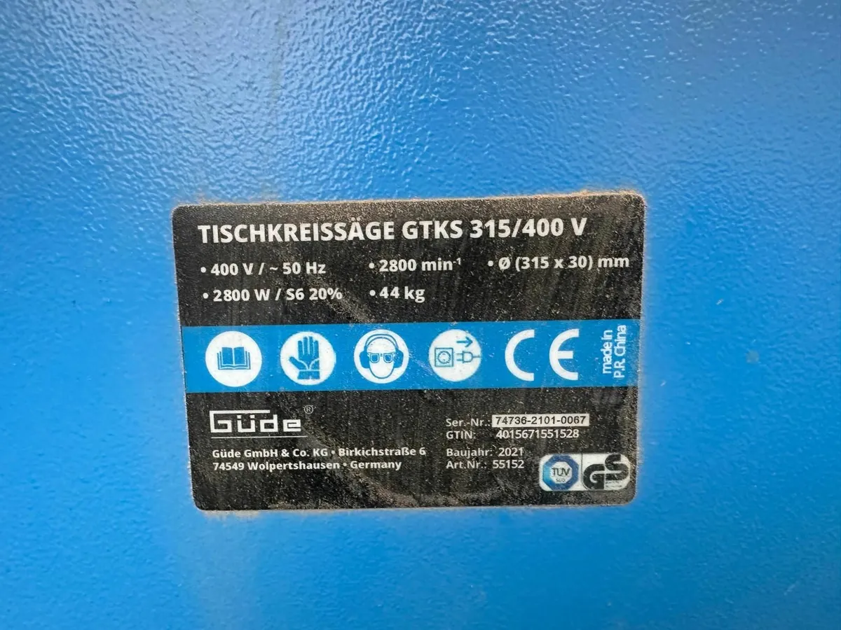 Table saw 3 phase power - Image 3