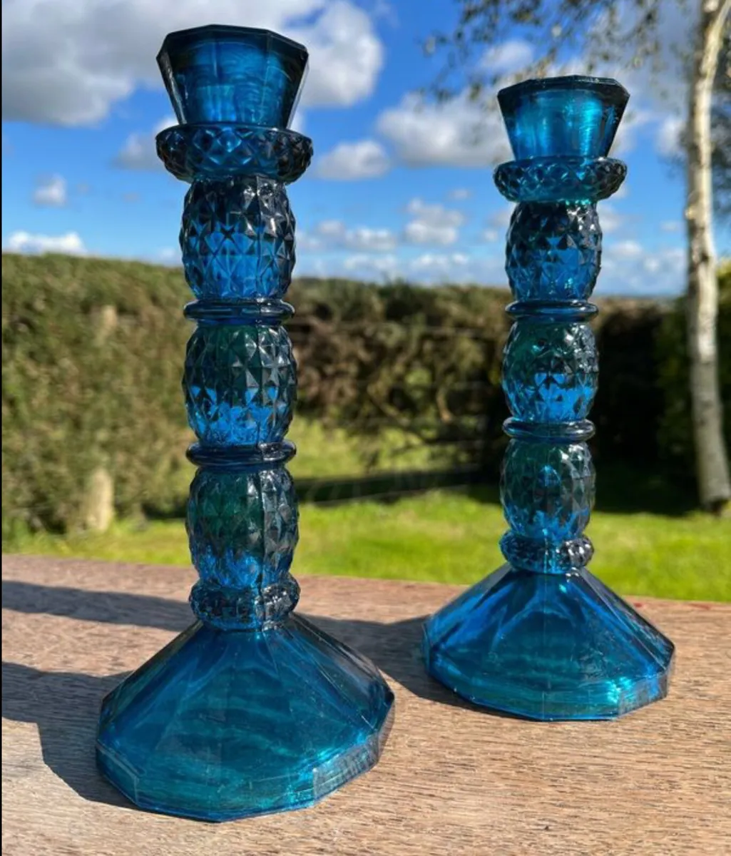 1970s candle holders - Image 1