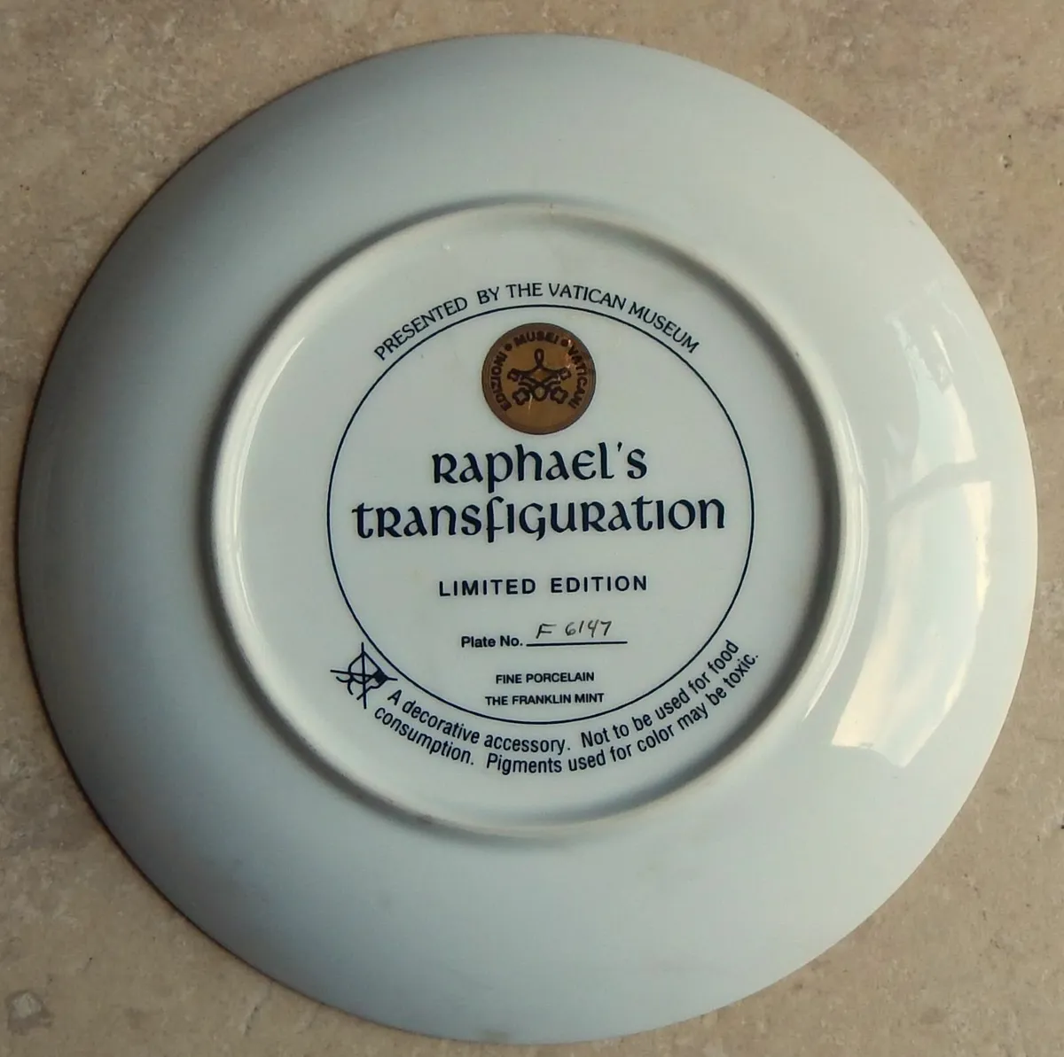 Vatican Museum Limited Edition Porcelain Plate - Image 3