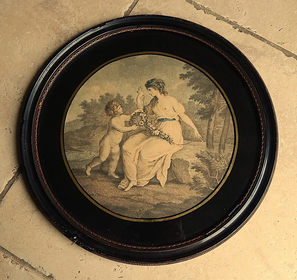Pair of Antique Prints in Ornate Wood Frames - Image 3