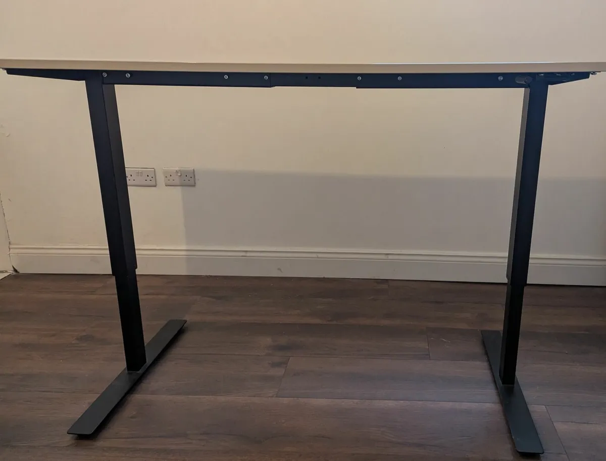 IKEA TROTTEN desk sit/stand (beige/white) - Image 3