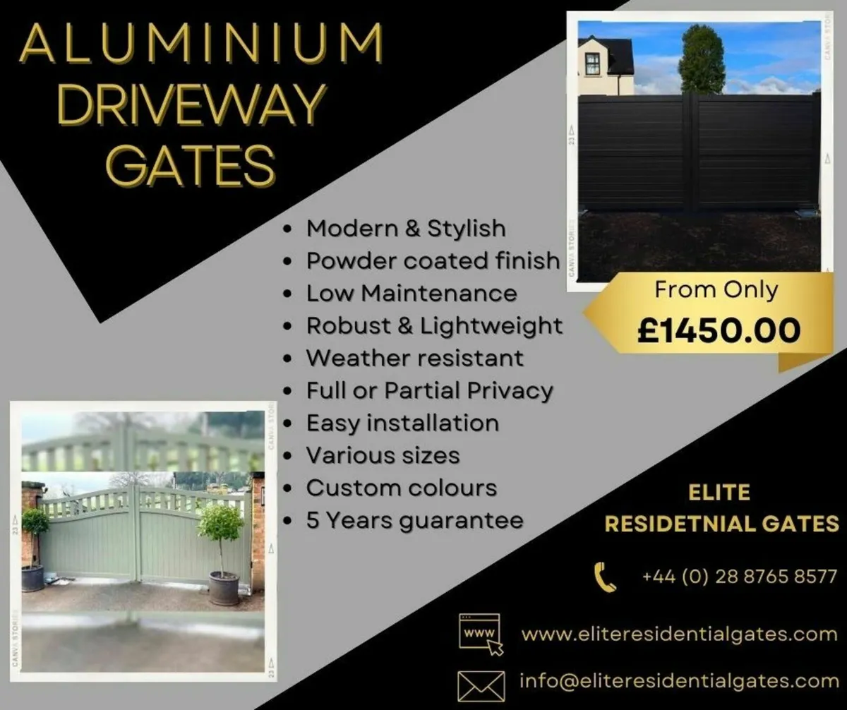 Aluminium Driveway House Entrance Gates - Image 1