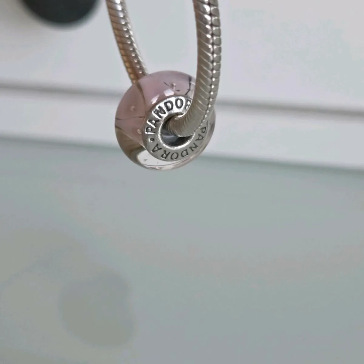 Pandora charm pink murano glass - Image 3