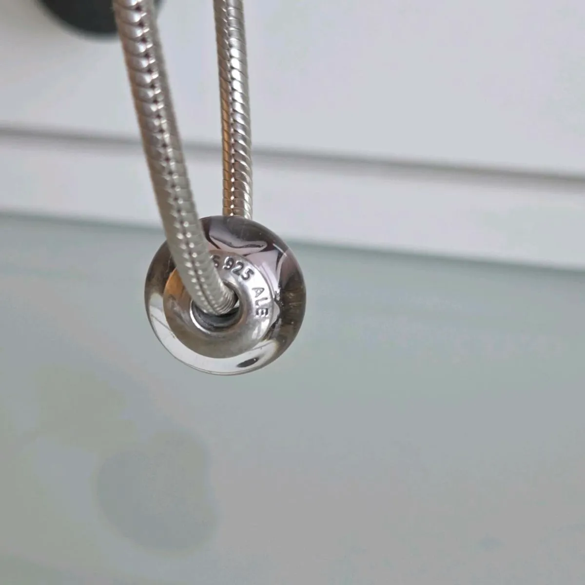 Pandora charm pink murano glass - Image 4