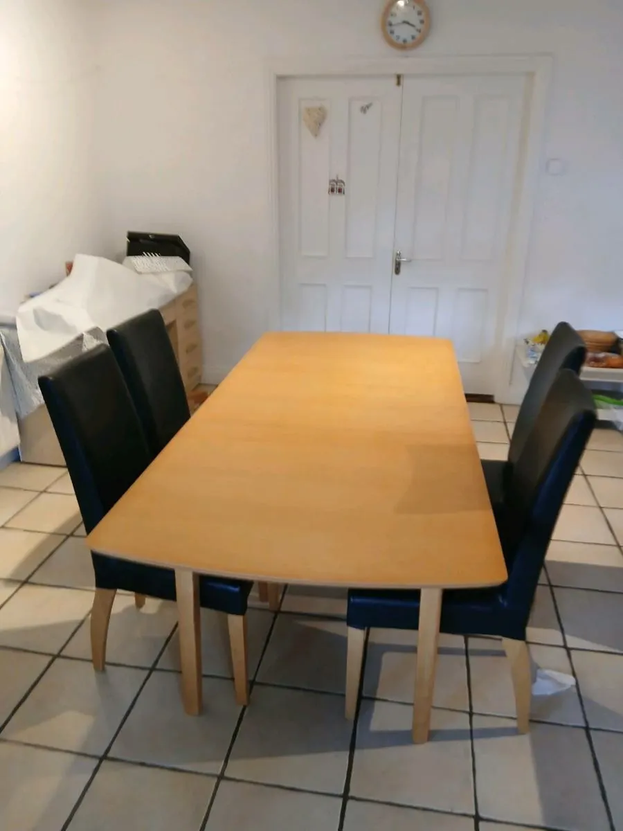 Dining table and 4 chairs - Image 1