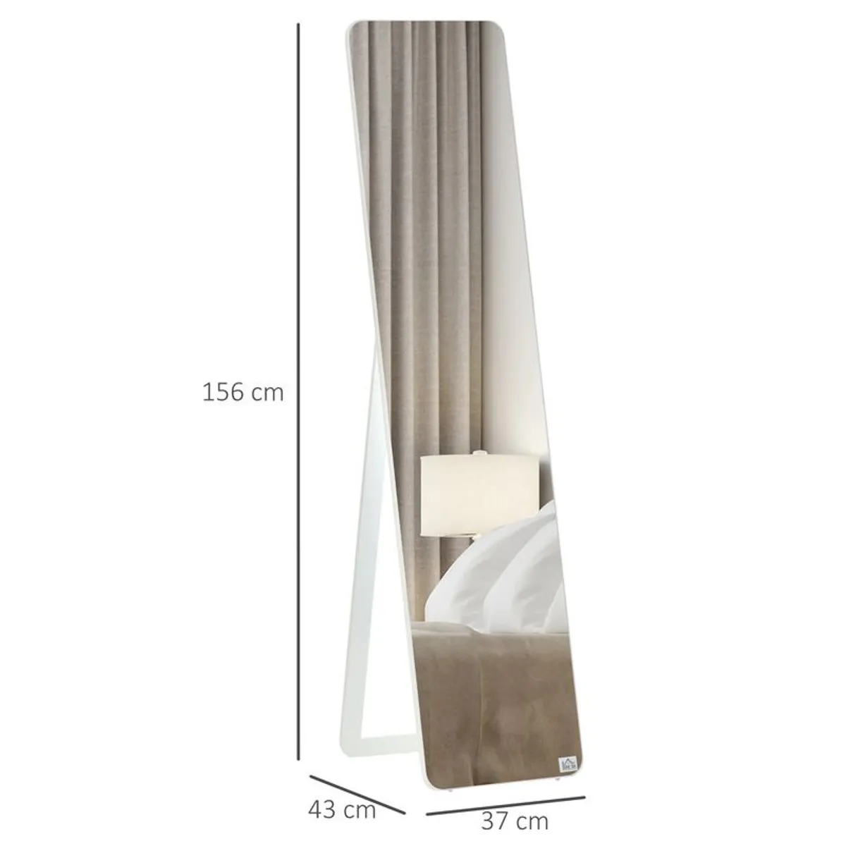 Tall White Full Length Dressing Mirror | Freestanding or Wall Mounted | 160x37cm - Image 4