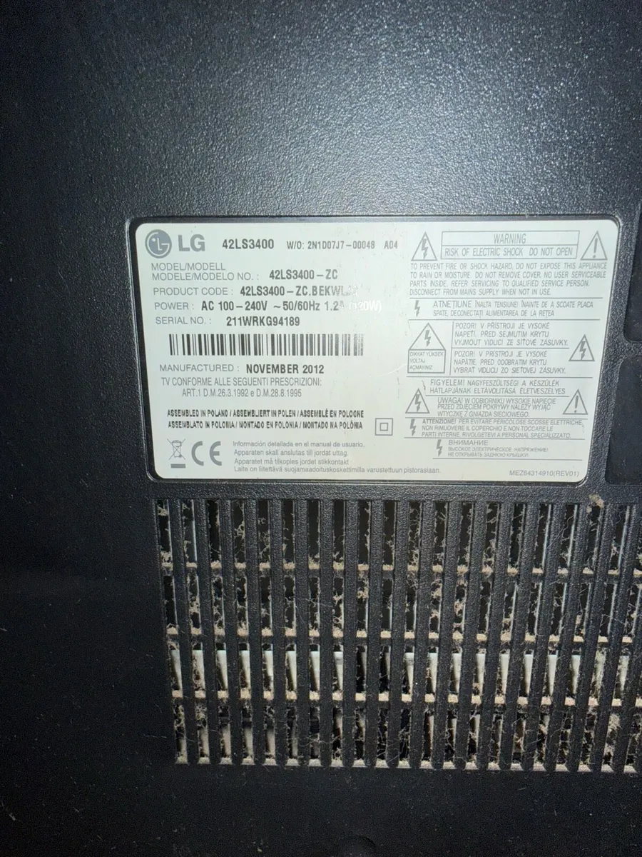 LG 42 inch TV - Image 2