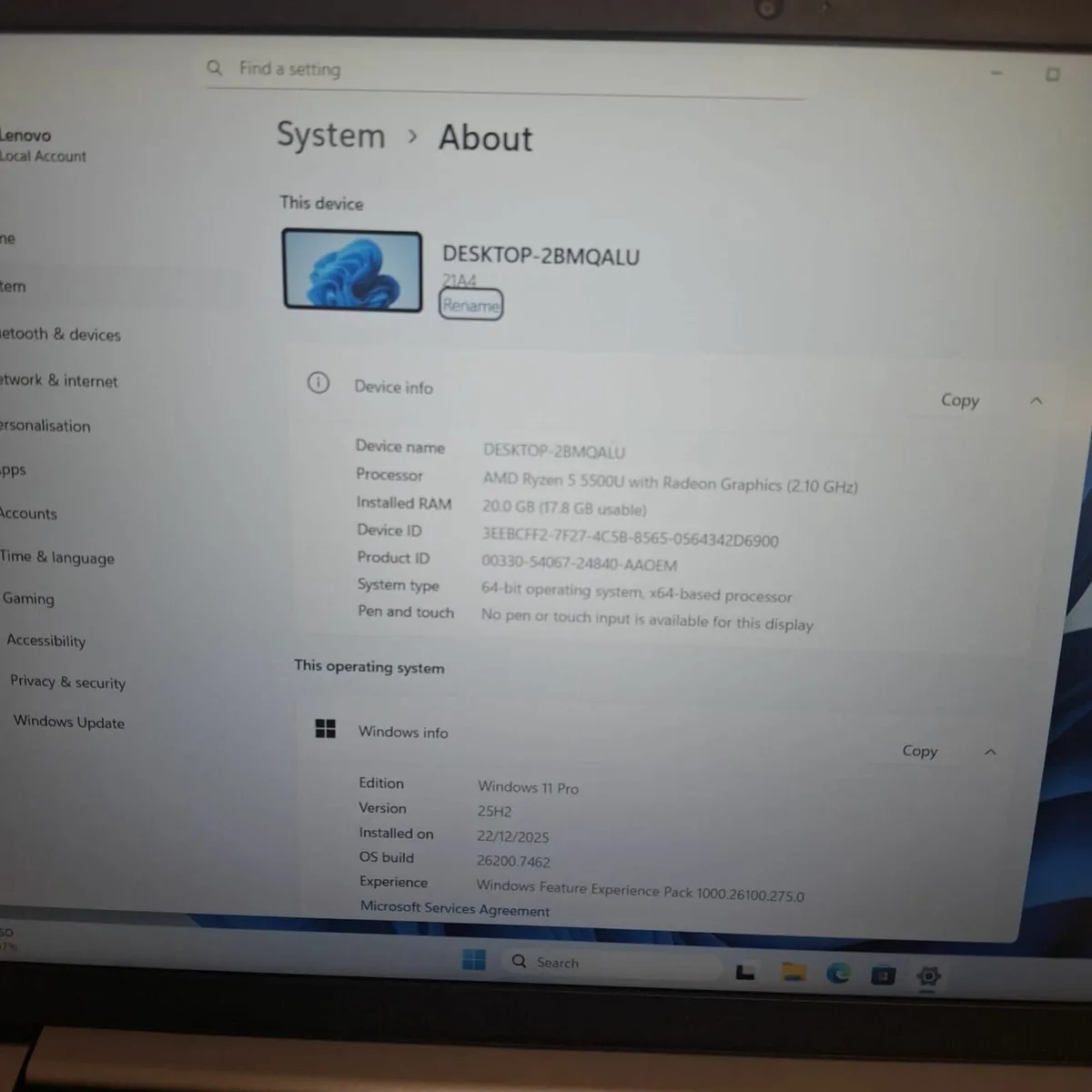 Lenovo ThinkBook 15 G3 ACL | Ryzen 5 5500U | - Image 3