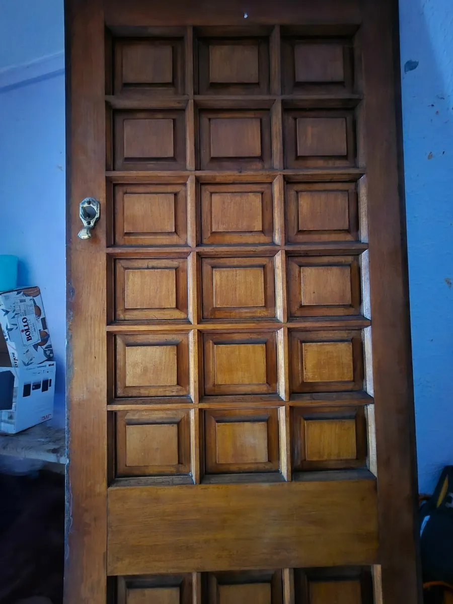Vintage Mahogany door Mid Century with keys. - Image 2