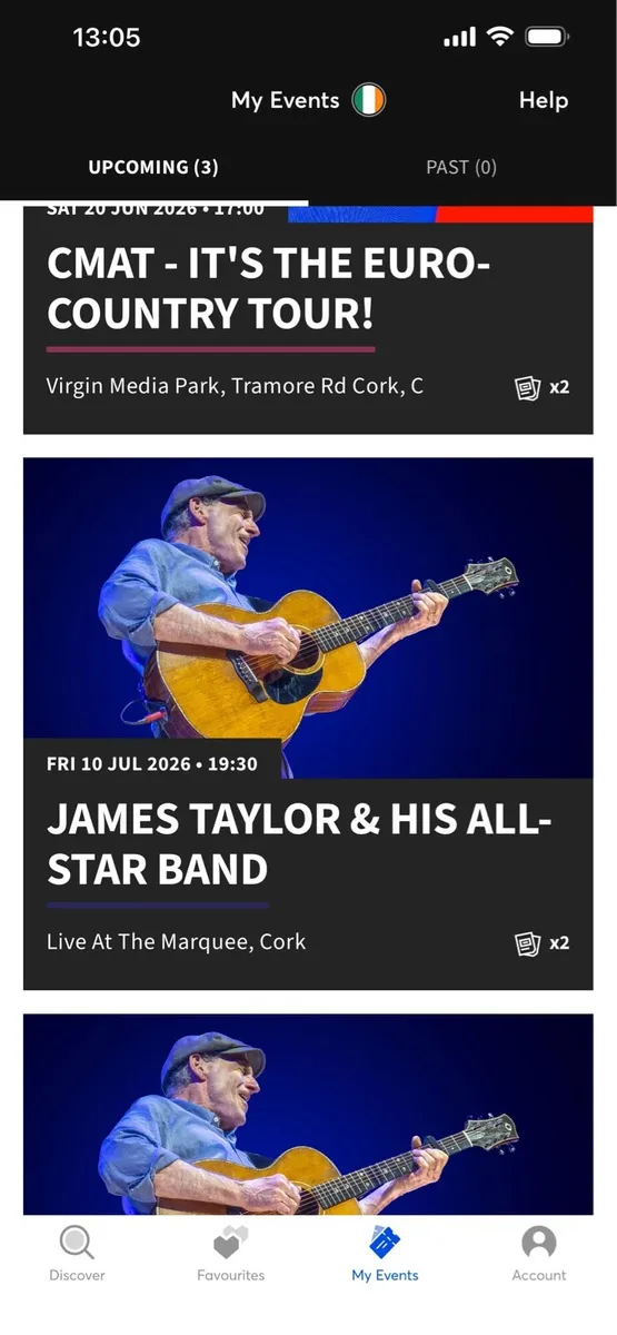 Cork Marquee Tickets - James Taylor 10th July 2026