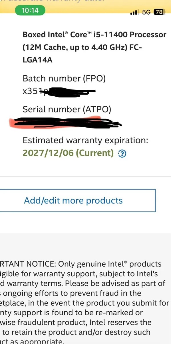 LGA1200-Intel i5 11400 - warranty 2y. - Image 2