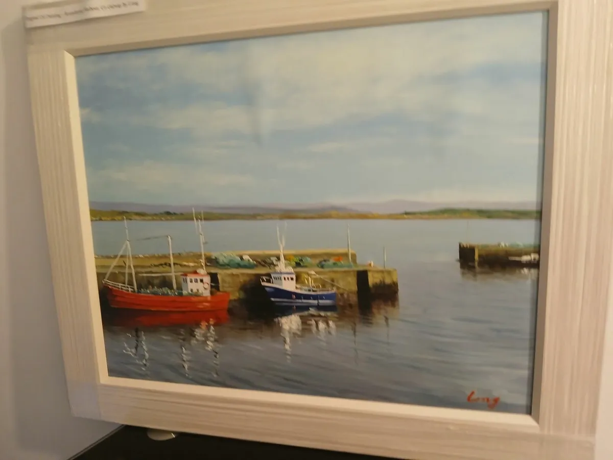 Original oil painting 🖼 framed connamara - Image 4