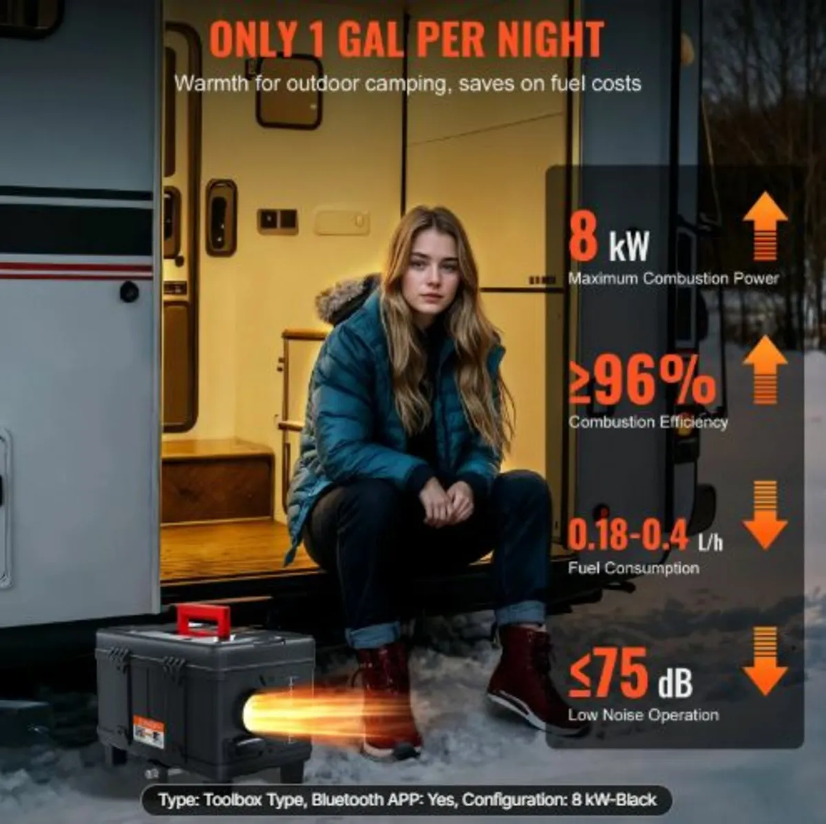 8KW Diesel Heater, 12V/24V All in One Diesel Air - Image 3