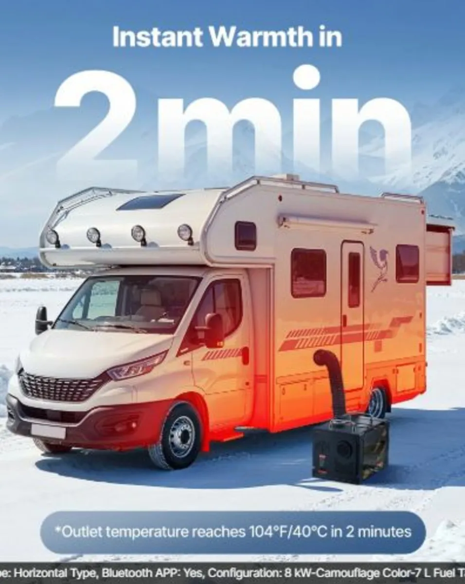 Diesel Heater, 8KW, DC 12V/24V,All in One Portable - Image 3