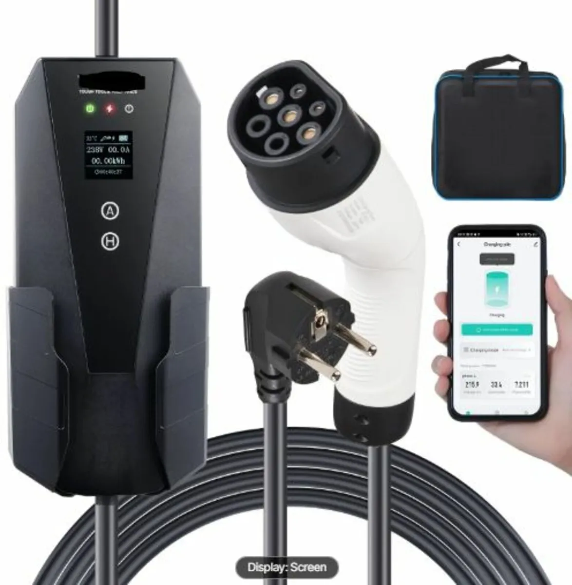 Portable EV Charger Type 2, 16A 3.7 kW, Electric - Image 1